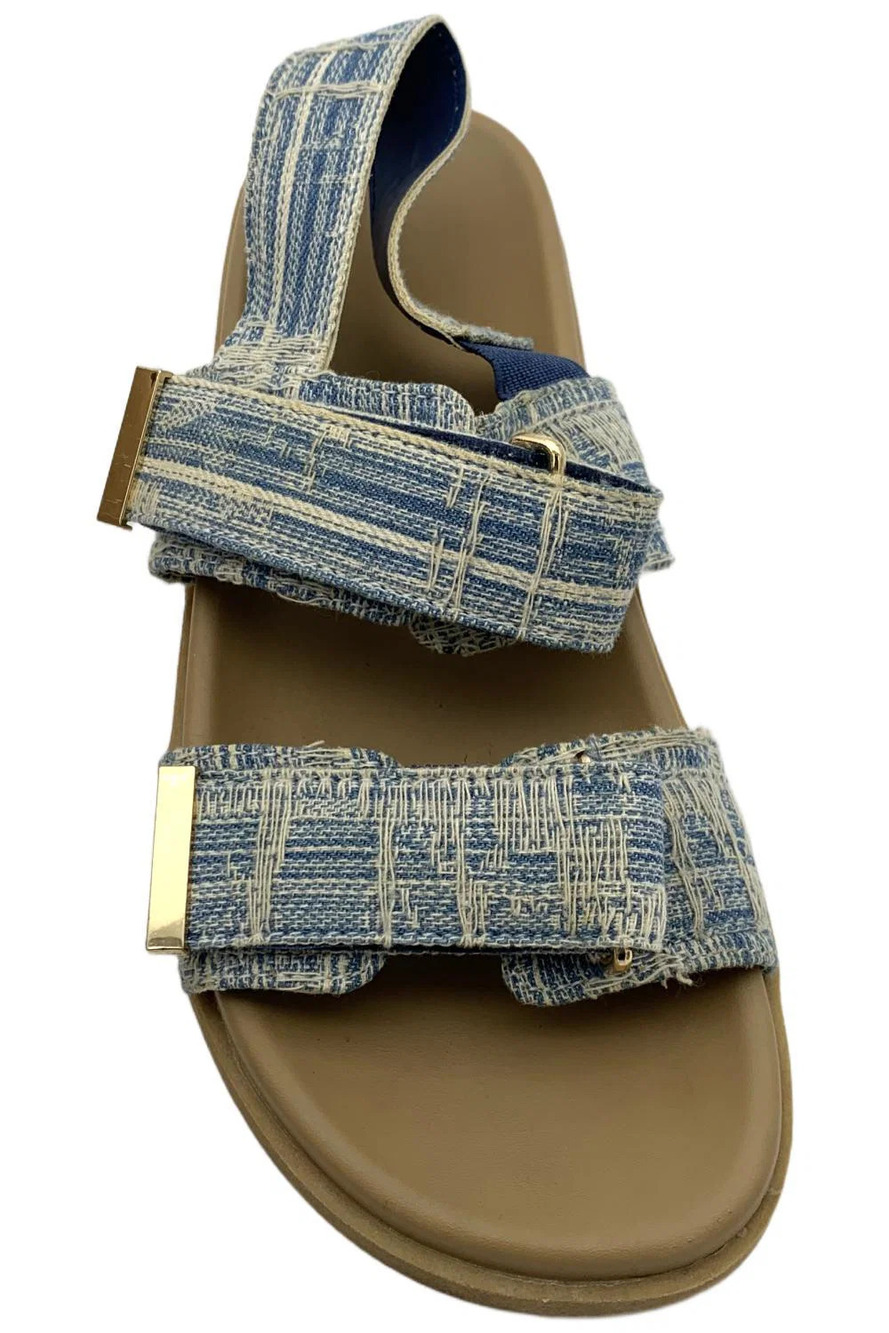 Masseys Women's Jemma Sandals Denim Blue/Distressed - Medium - Picture 2 of 3